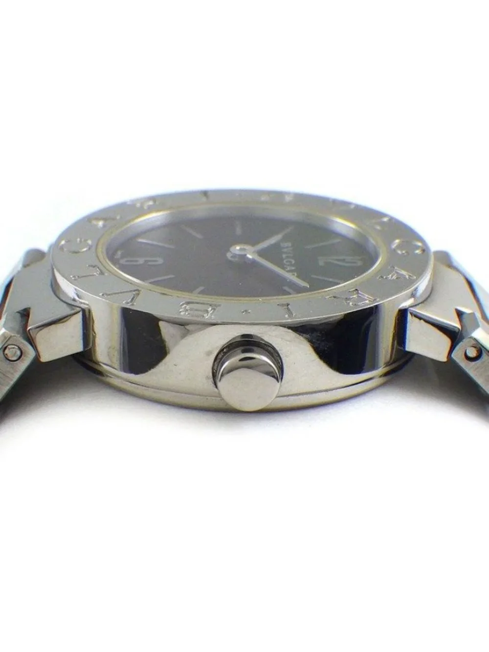 Bvlgari Watch Black Dial Date SS Quartz Analog